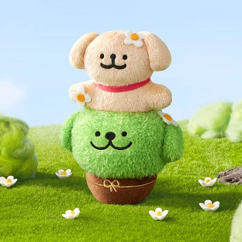 chiot maltais de la ligne Happy GOGO série peluche boîte aveugle poupée mignonne jouet pendentif ornements